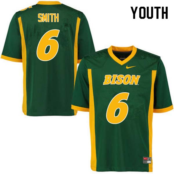 Youth #6 C.J. Smith North Dakota State Bison College Football Jerseys Sale-Green